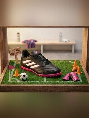Women's adidas COPA Black and Pink Turf Soccer Shoes ✨